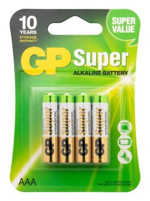GP Super Alkaline AAA Micro penlite, blister 4