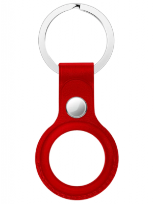 Hoco Protective Leather Keychain for Airtag - Rood