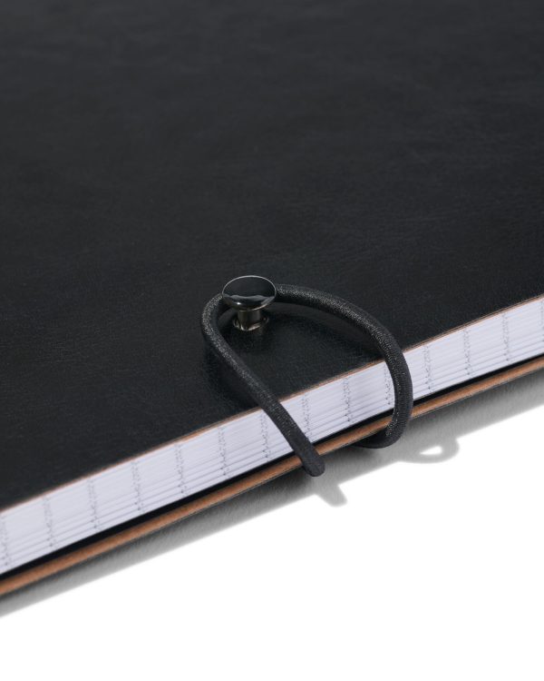 HEMA Notitieboek Gelinieerd PU Zwart 18.5x25.5