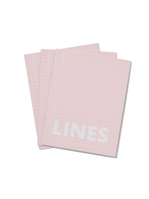 HEMA Schriften Roze A5 Gelinieerd - 3 Stuks
