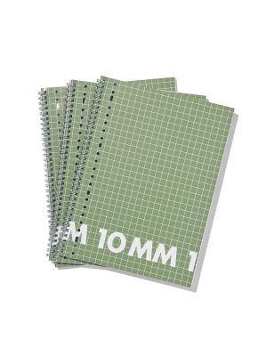 HEMA Collegeblok A4 - Geruit 10 X 10 Mm - 3 Stuks
