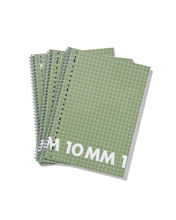 HEMA Collegeblok A4 - Geruit 10 X 10 Mm - 3 Stuks