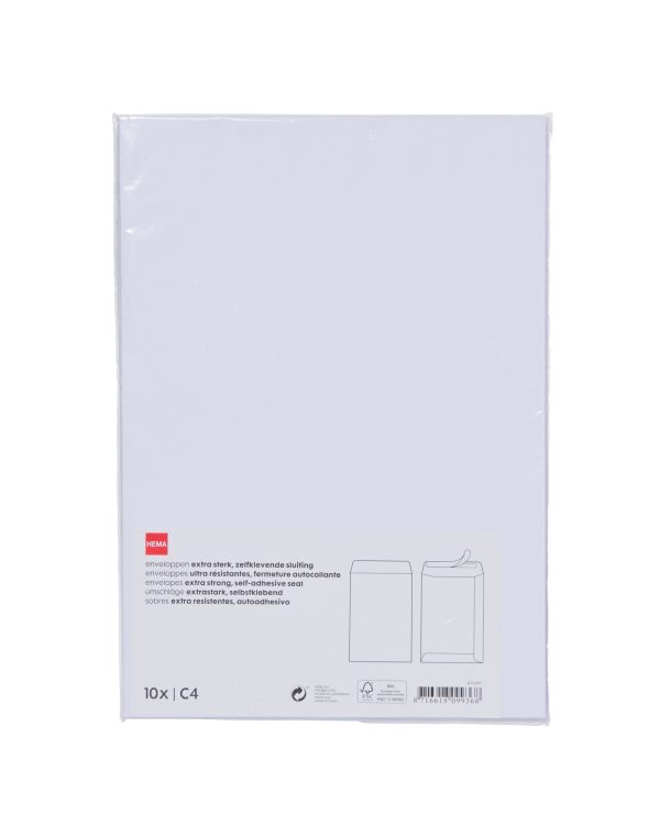 HEMA Enveloppen C4 - 10 Stuks (wit)