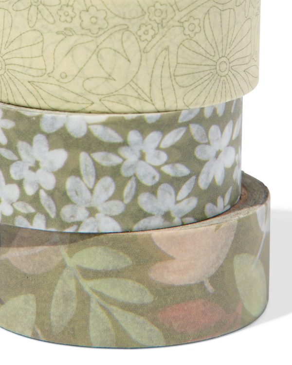 HEMA Washi Tapes Groen - 3 Stuks