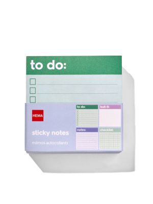 HEMA Sticky Notes Blokjes Met Bedrukking 7.5x7.5 - 400 Vel