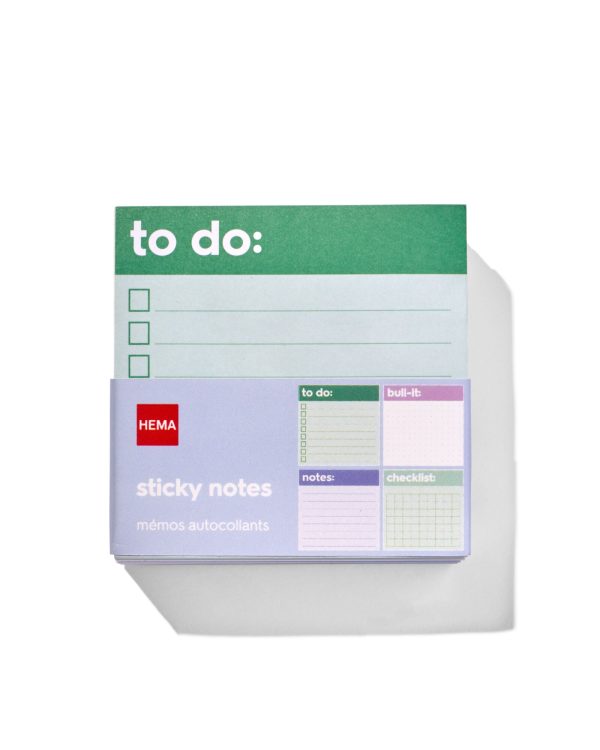 HEMA Sticky Notes Blokjes Met Bedrukking 7.5x7.5 - 400 Vel