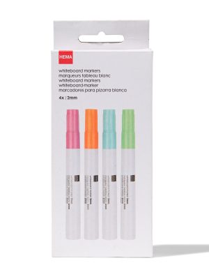 HEMA Whiteboard Markers 2mm Pastel - 4 Stuks