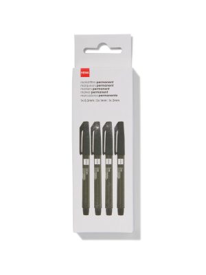 HEMA Markers Permanent 05-1-2mm - 4 Stuks