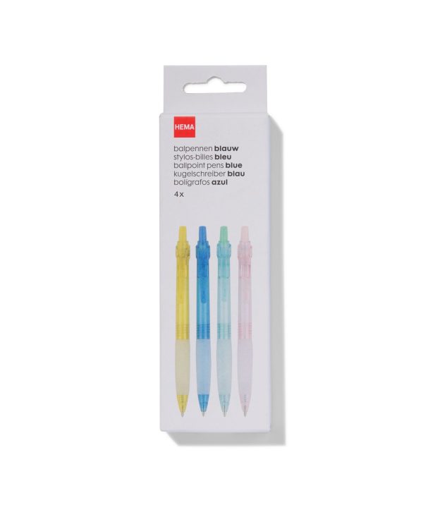 HEMA Balpennen Blauw - 4 Stuks