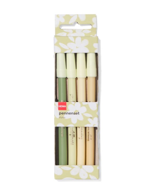 HEMA Balpennen Bloemen Quote - 4 Stuks