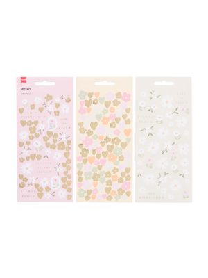 HEMA Stickervellen 19x10 Bloemen - 3 Stuks