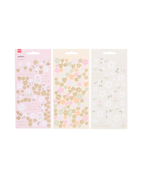 HEMA Stickervellen 19x10 Bloemen - 3 Stuks