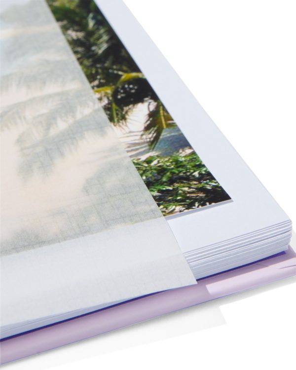 HEMA Fotoboek Plakboek Met Spiraal 32.5x23 Lila Quote