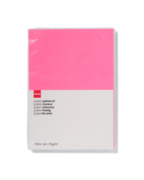 HEMA Papier A4 Gekleurd Neon - 250 Stuks