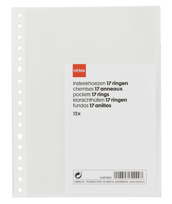 HEMA Insteekhoezen 17-rings - 12 Stuks