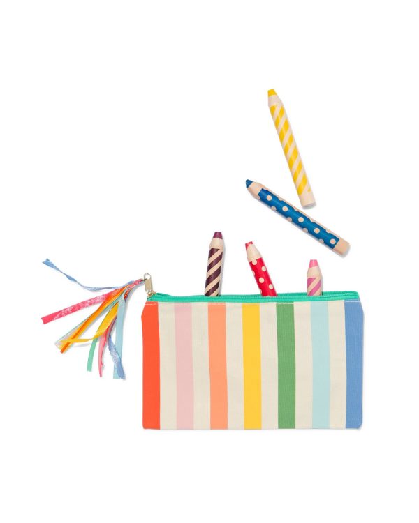 HEMA Etui Canvas Regenboog