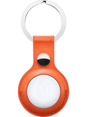 Hoco Protective Leather Keychain for Airtag - Oranje