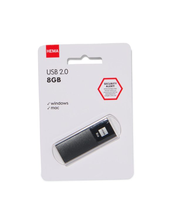 HEMA USB Stick 2.0 8GB Zwart
