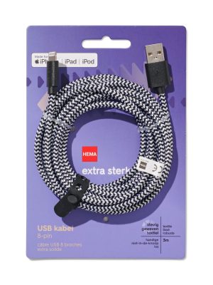 HEMA USB Laadkabel 8-pin 3m