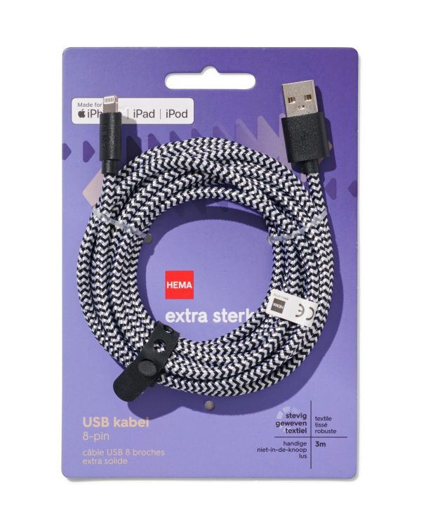 HEMA USB Laadkabel 8-pin 3m