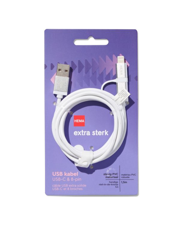 HEMA USB Laadkabel 8-pin & Type C
