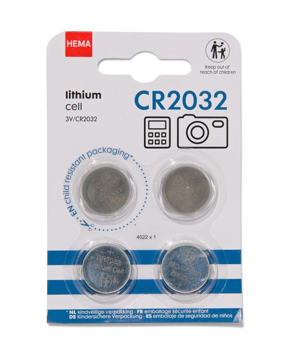 HEMA CR2032 Lithium Batterijen - 4 Stuks