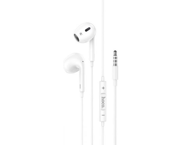 Hoco In Ear Oordopjes met draad en microfoon 3,5mm jack - Wit