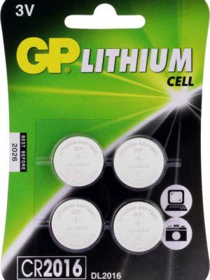 GP Lithium knoopcel CR2016, blister 4