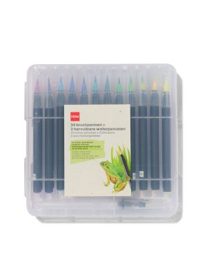HEMA Brushpennen + Hervulbare Waterpenselen 26-delig