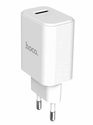 Hoco Stekker met 1 USB poort 5V / 2.1A - Wit