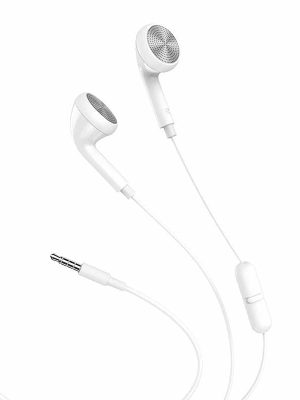 Hoco Universeel In Ear Oordopjes met Draad en Microfoon 3,5mm - Wit