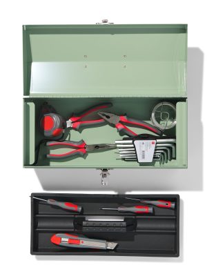 HEMA Gereedschapskist 18x41x19 Metaal Groen