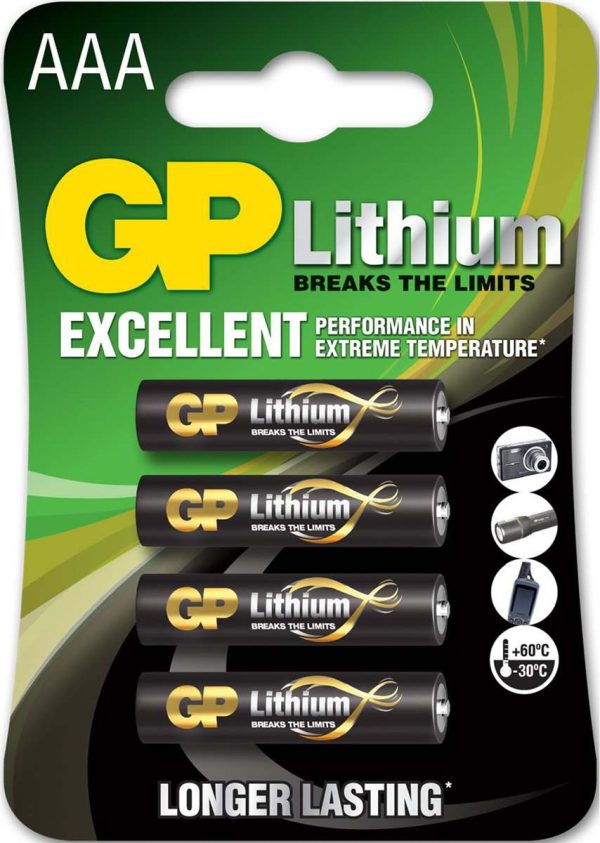 GP Primary Lithium AAA, blister 4