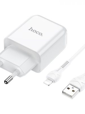 Hoco Vigour Travel Charger Set Lightning - Wit