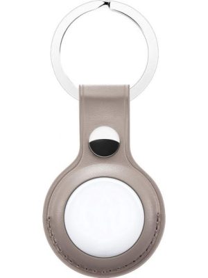Hoco Protective Leather Keychain for Airtag - Khaki