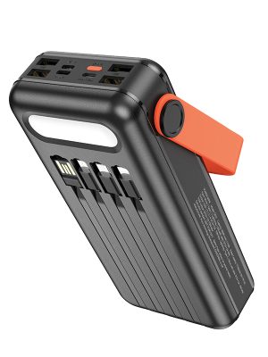 Hoco DB33 Draagbare Powerbank met zonnecel 30000mAh - 4 kabels