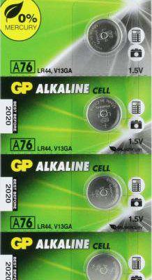 GP Alkaline knoopcel 76A (V13GA / L1154), blister 5