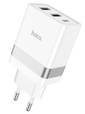 Hoco N21 PD30W Snellader 2x USB 1x USB-C