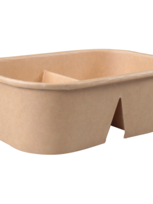 Bak | Kraftpapier + PP | 2-vaks | 700ml | kilobak | 171x118x57mm | 300 stuks