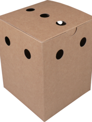Bak | Karton + kleicoating | fritesbox | 11x11x14cm | bruin | 25 stuks