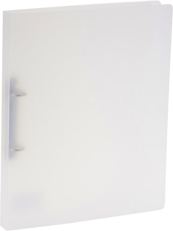 Bronyl ringmap, voor ft A4, uit PP, 2 D-ringen van 15 mm, transparant wit