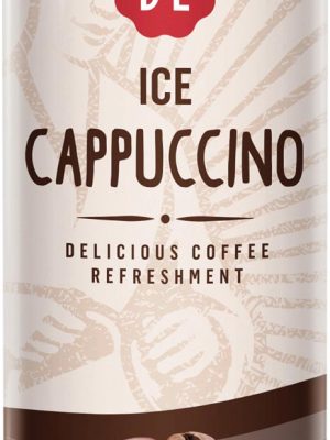 Douwe Egberts ice coffee, Cappuccino, blik van 25 cl, pak van 12 stuks