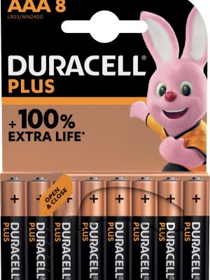 Duracell batterij Plus 100% AAA, blister van 8 stuks