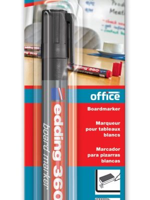 edding whiteboardmarker 360 zwart, op blister