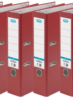 Elba ordner Smart Pro+, rug van 8 cm, pak van 5 stuks, rood