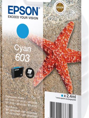 Epson inktcartridge 603, 130 pagina's, OEM C13T03U24010, cyaan