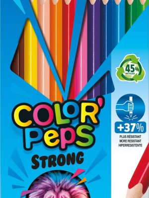 Maped kleurpotlood Color&apos;Peps Strong, 12 potloden in een kartonnen etui