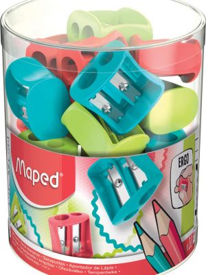 Maped potloodslijper Vivo 2-gaats, geassorteerde kleuren, doos van 30 stuks