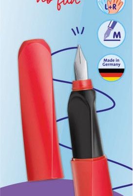 Pelikan Twist vulpen, op blister, rood (Fiery Red)