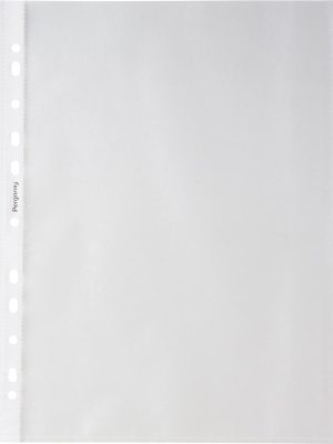 Pergamy geperforeerde showtas, ft A4, 11-gaatsperforatie, gekorrelde PP van 60 micron, pak van 100 stuks